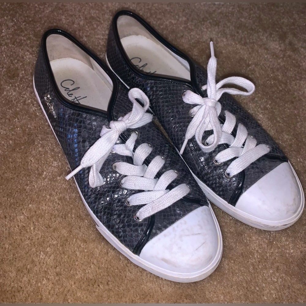 Cole Haan Snakeskin 'Air Laurie' Lace Up Sneaker | Color: Black/Grey | Size: 10
